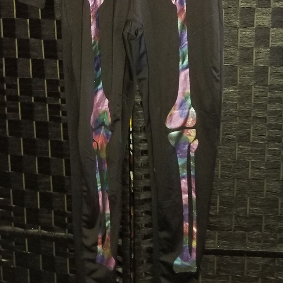 Tipsyelves Iridescent Skeleton Bodysuit Costume size small - Picture 2 of 5